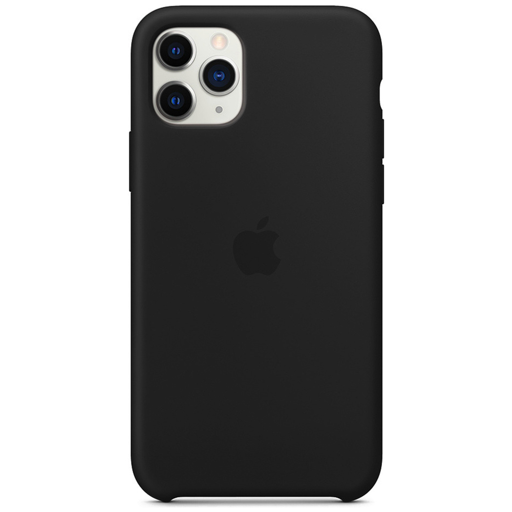 Silicone Backcover voor de Apple iPhone 11 Pro Max - Zwart