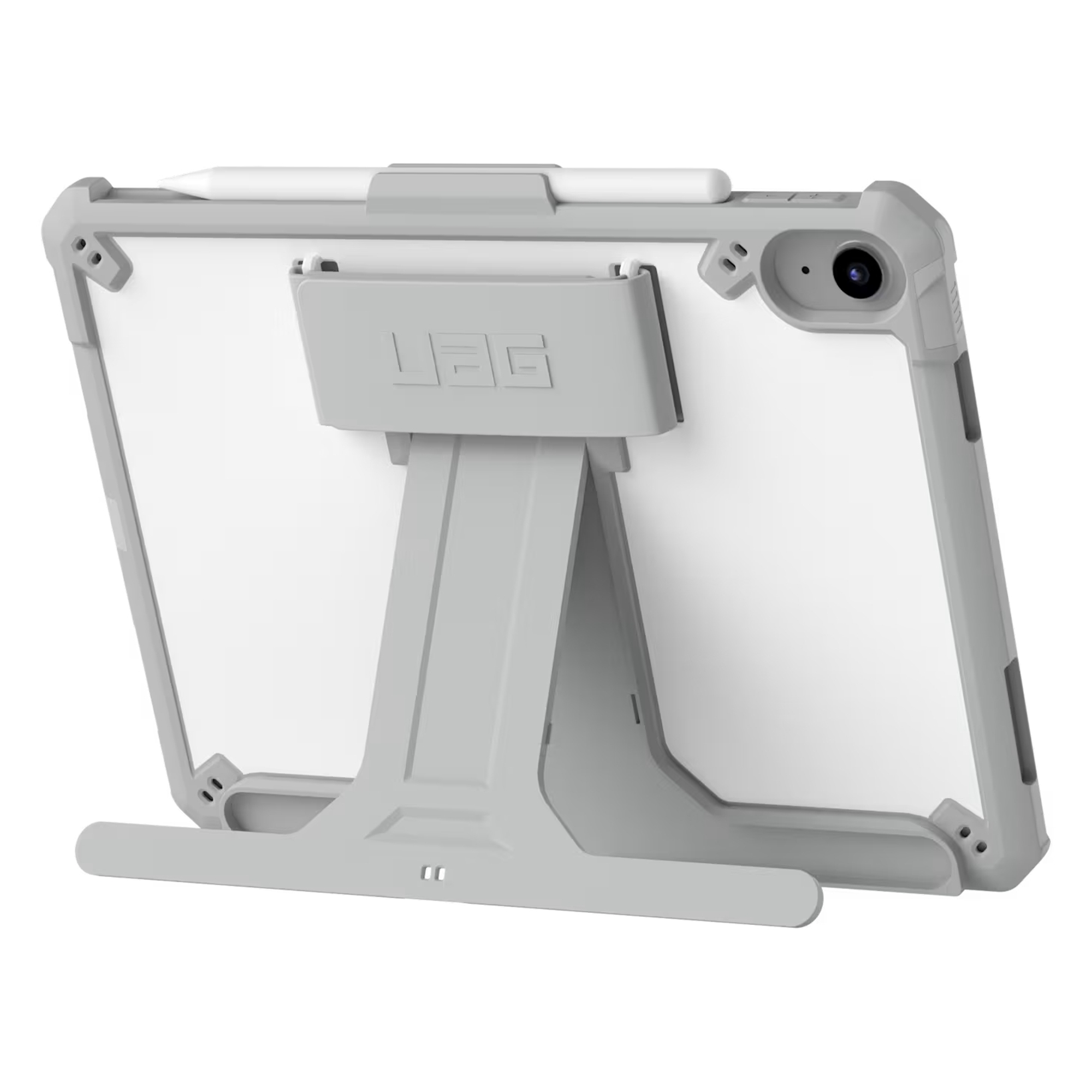 UAG Scout Healthcare backcover met stand en strap in fabrieksverpakking voor de Apple iPad 11 (2025) 11 inch A16 / iPad 10 (2022) 10.9 inch - Wit / Grijs