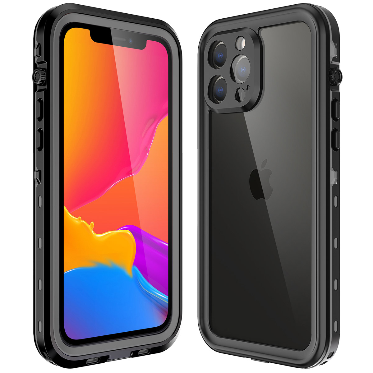 Redpepper Dot Plus Waterproof Backcover voor de Apple iPhone 13 Pro Max - Zwart