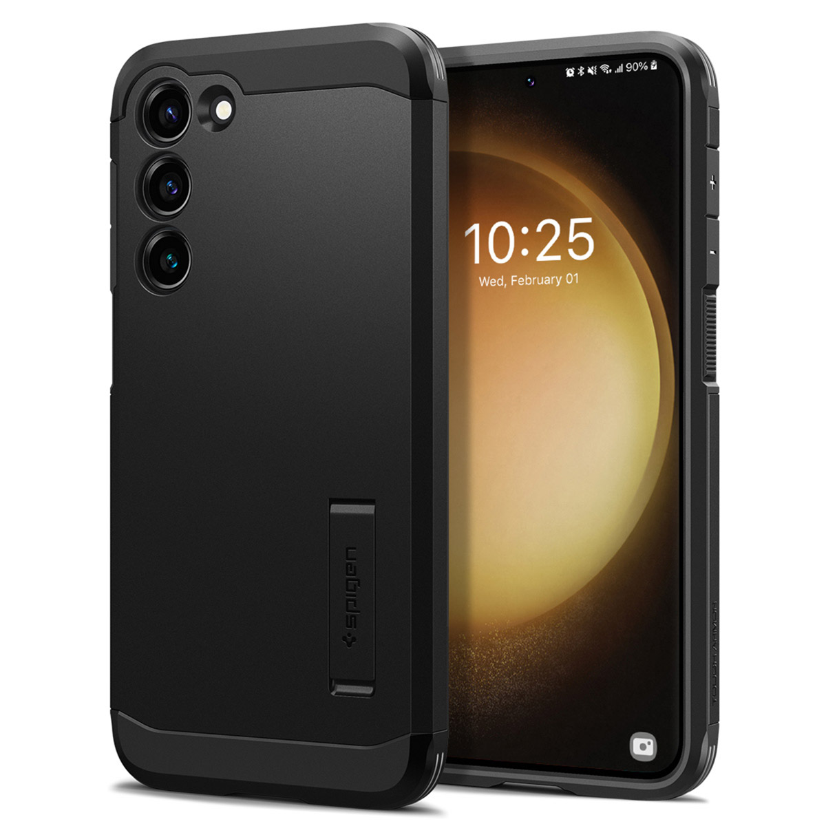Spigen Tough Armor Backcover voor de Samsung Galaxy S23 - Zwart