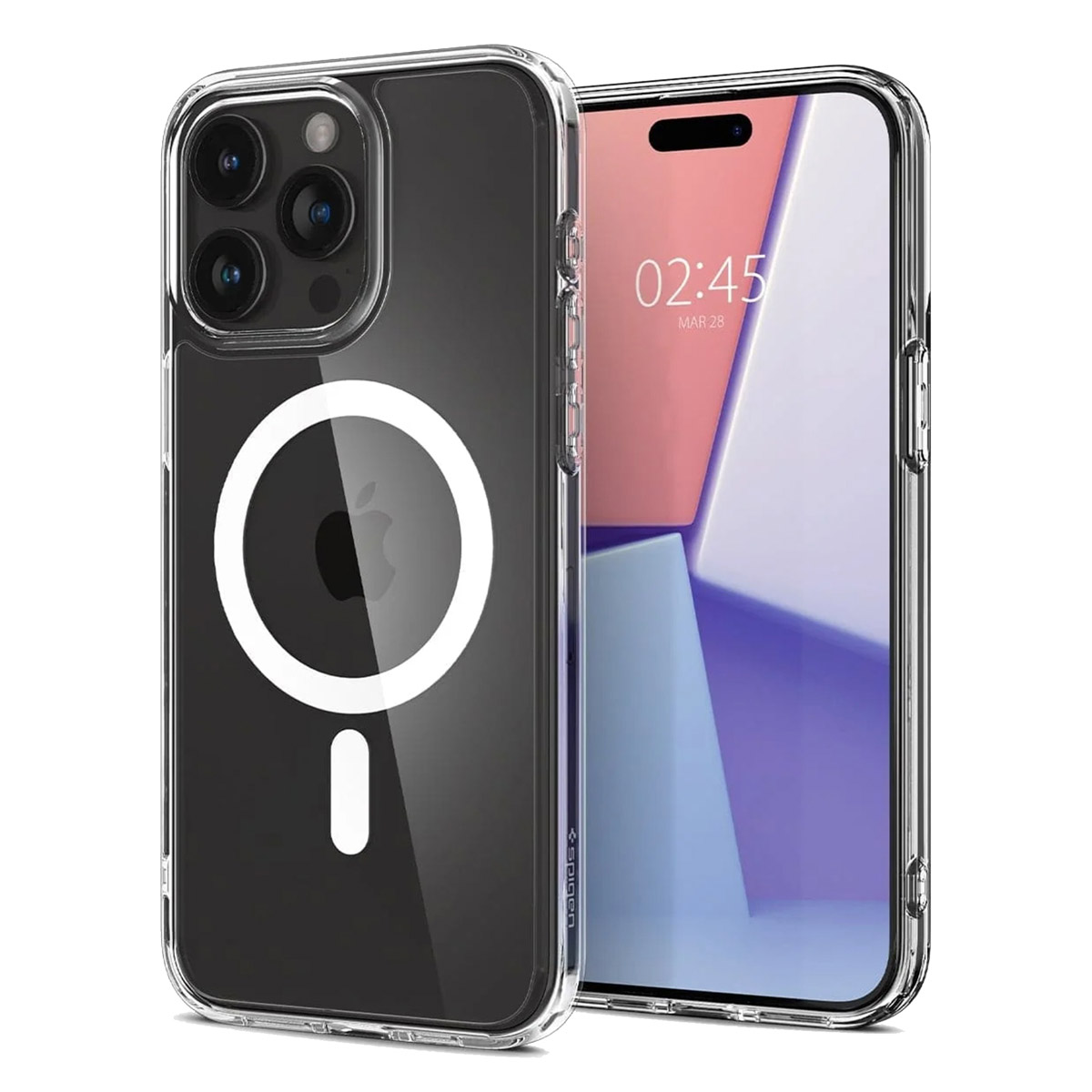 Spigen Ultra Hybrid Backcover MagSafe voor de Apple iPhone 15 Pro Max - White