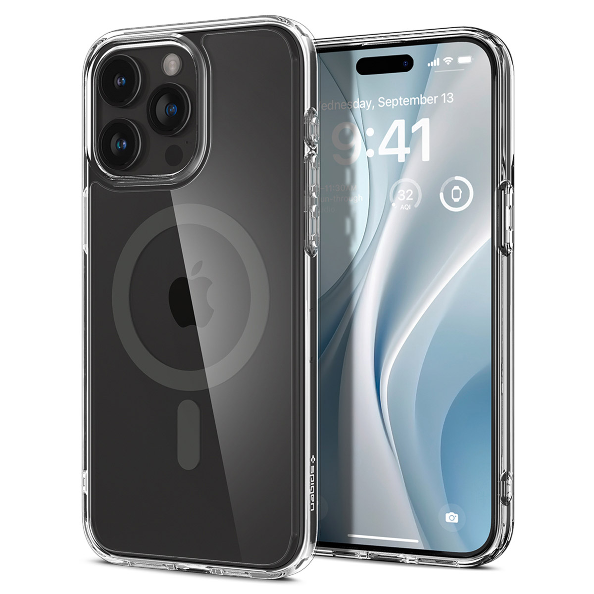Spigen Ultra Hybrid Backcover MagSafe voor de Apple iPhone 15 Pro - Graphite