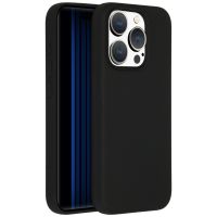 Accezz Liquid Silicone Backcover iPhone 15 Pro - Zwart