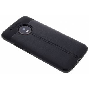 Lederen Backcover met stiksel Motorola Moto G5 Plus