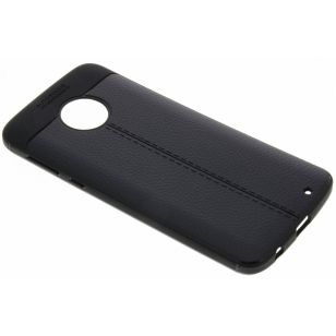 Lederen Backcover met stiksel Motorola Moto G6 Plus