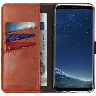 Selencia Echt Lederen Booktype Samsung Galaxy S8