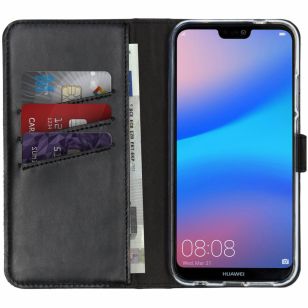 Selencia Echt Lederen Booktype Huawei P20 Lite
