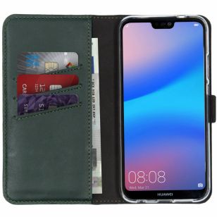 Selencia Echt Lederen Booktype Huawei P20 Lite