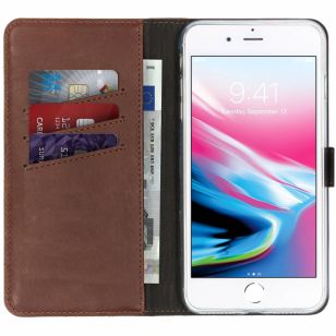 Selencia Echt Lederen Booktype iPhone 8 Plus / 7 Plus