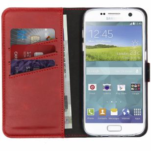 Selencia Echt Lederen Booktype Samsung Galaxy S7
