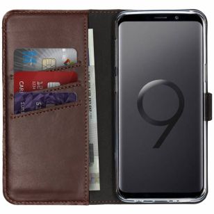 Selencia Echt Lederen Booktype Samsung Galaxy S9