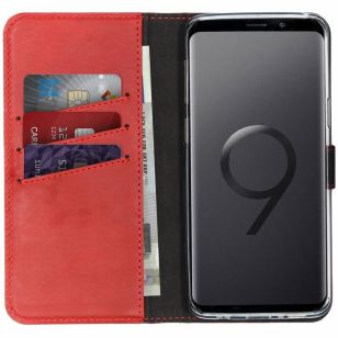 Selencia Echt Lederen Booktype Samsung Galaxy S9