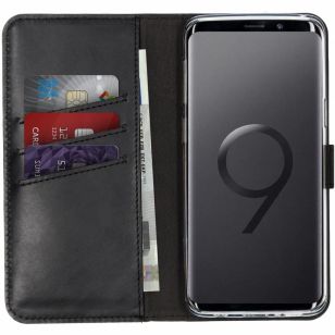 Selencia Echt Lederen Booktype Samsung Galaxy S9