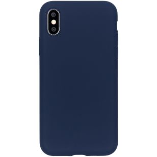 Accezz Liquid Silicone Backcover iPhone Xs / X - Blauw