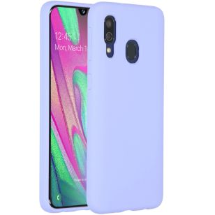 Accezz Liquid Silicone Backcover Samsung Galaxy A40 - Paars