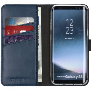 Selencia Echt Lederen Booktype Samsung Galaxy S8