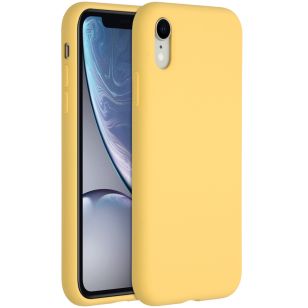 Accezz Liquid Silicone Backcover iPhone Xr - Yellow