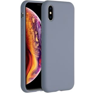 Accezz Liquid Silicone Backcover iPhone Xs / X - Lavender Gray