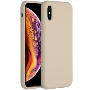 Accezz Liquid Silicone Backcover iPhone Xs / X - Stone
