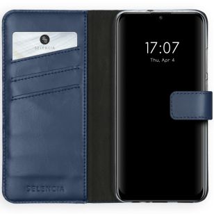 Selencia Echt Lederen Booktype Huawei P Smart (2020) - Blauw