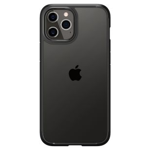 Spigen Ultra Hybrid Backcover iPhone 12 (Pro) - Zwart