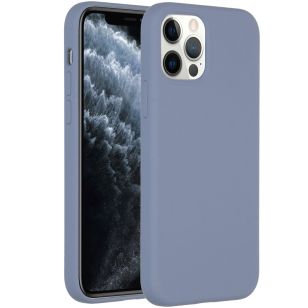 Accezz Liquid Silicone Backcover iPhone 12 (Pro) - Lavender Gray