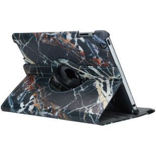 360° Draaibare Design Bookcase iPad 2 / 3 / 4 - Zwart Marmer