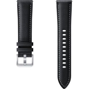 Samsung Leather Band Galaxy Watch Active 2 / Watch 3 41mm - Zwart