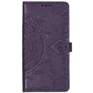 Mandala Booktype Motorola Moto E6 Play - Paars