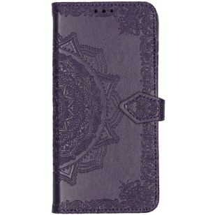 Mandala Booktype Motorola Moto G8 Plus - Paars