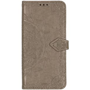Mandala Booktype Motorola Moto G8 Plus - Grijs