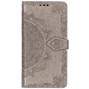 Mandala Booktype Motorola Moto G7 Play - Grijs