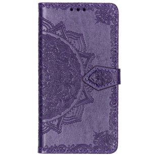 Mandala Booktype Motorola Moto G7 Play - Paars