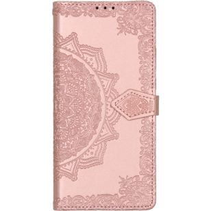 Mandala Booktype Motorola Moto G8 Power Lite - Rosé Goud
