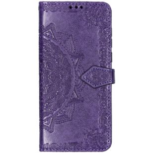 Mandala Booktype Motorola One Vision - Paars