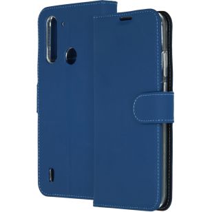 Accezz Wallet Softcase Booktype Motorola Moto G8 Power Lite - Blauw