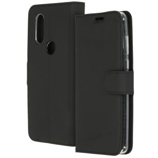 Accezz Wallet Softcase Booktype Motorola One Vision - Zwart