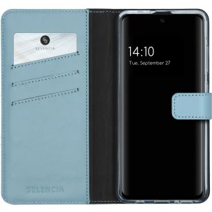 Selencia Echt Lederen Bookcase Samsung Galaxy A51 - Lichtblauw