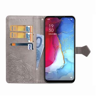 Mandala Booktype Oppo Reno3 / A91 - Paars