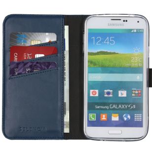 Selencia Echt Lederen Booktype Samsung Galaxy S5 (Plus) / Neo