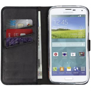 Selencia Echt Lederen Booktype Samsung Galaxy S5 (Plus) / Neo