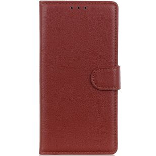 Basic Litchi Booktype Oppo A52 / A72 / A92 - Bruin