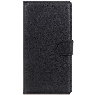 Basic Litchi Booktype Oppo A52 / A72 / A92 - Zwart