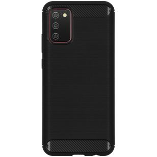 Brushed Backcover Samsung Galaxy A02s - Zwart