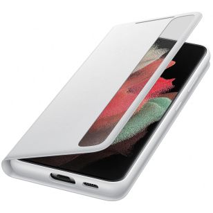 Samsung Clear View Booktype Galaxy S21 Ultra - Grijs
