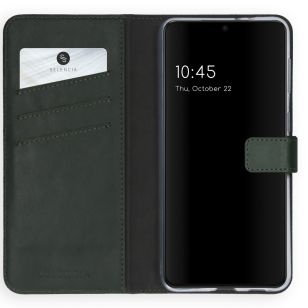 Selencia Echt Lederen Bookcase Samsung Galaxy S21 Plus - Groen