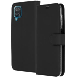 Accezz Wallet Softcase Booktype Samsung Galaxy A12 - Zwart