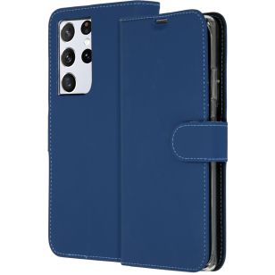 Accezz Wallet Softcase Booktype Galaxy S21 Ultra - Donkerblauw