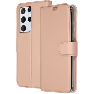 Accezz Wallet Softcase Booktype Galaxy S21 Ultra - Rosé Goud