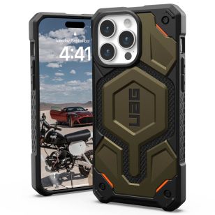 UAG Monarch Pro Backcover iPhone 15 Pro Max - Kevlar Element Green